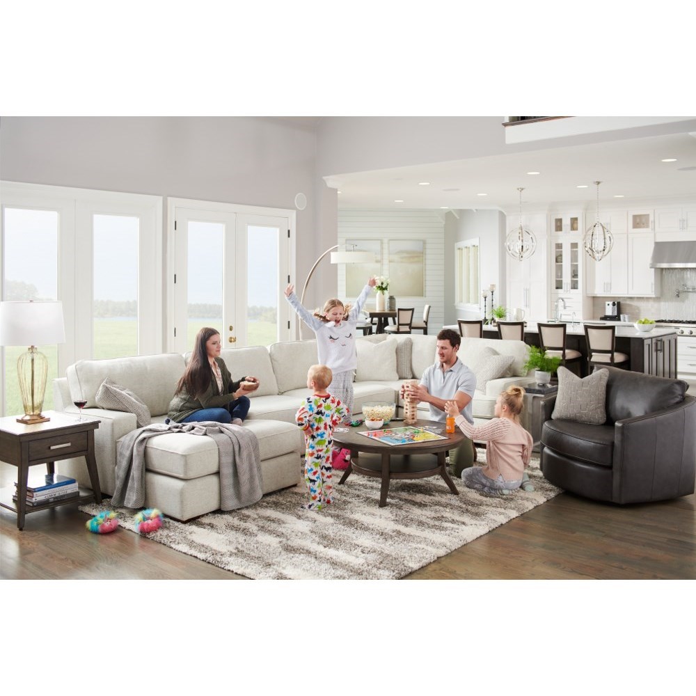 LaZBoy Paxton 60R663+2X60M+6CC+60AD165631 4Seat Premier Sectional